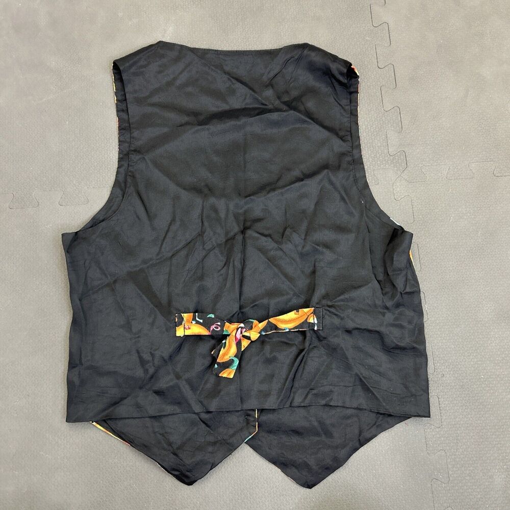 Vintage 111 Main Black Pumpkin Halloween Jack-O-Lantern Vest Size Medium Charity - Picture 8 of 9